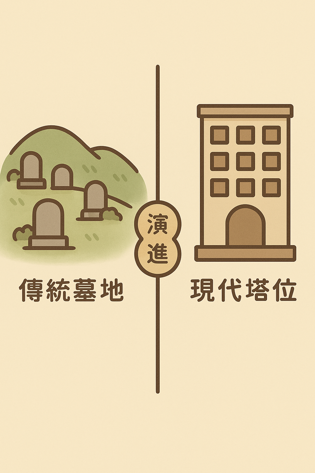 傳統墓地 vs 現代塔位